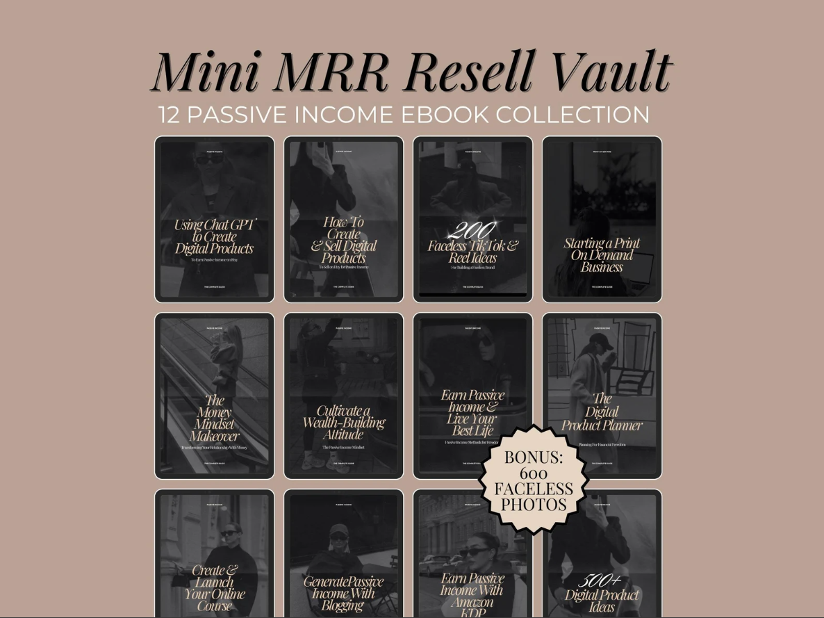 Passive Income eBook Bundle with PLR & MRR Rights – Image 2