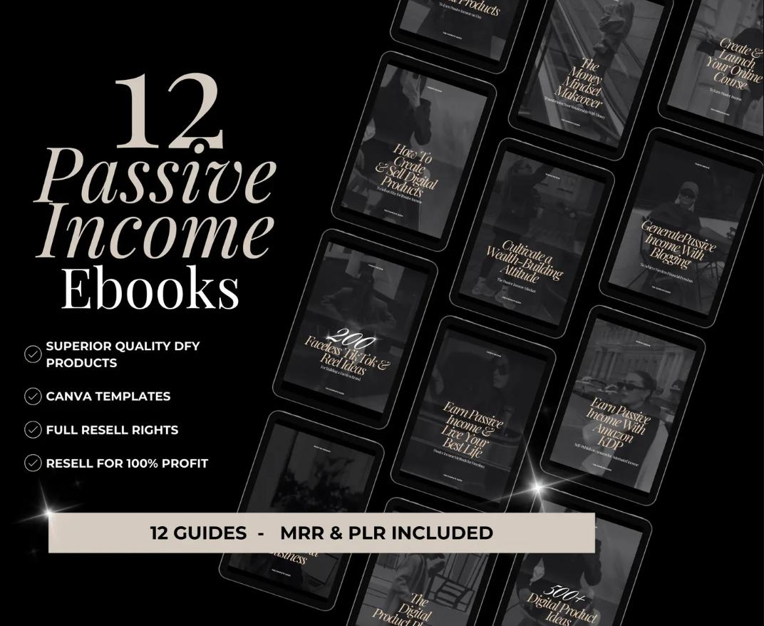 Passive Income eBook Bundle with PLR & MRR Rights