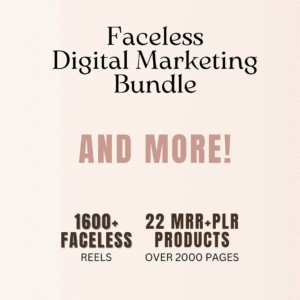 22 Faceless Digital Marketing Products with PLR & MRR Rights