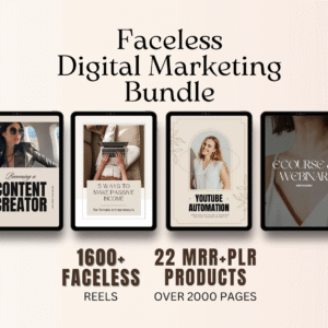 22 Faceless Digital Marketing Products with PLR & MRR Rights