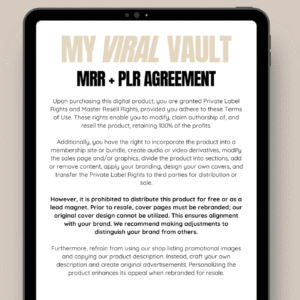 22 Faceless Digital Marketing Products with PLR & MRR Rights