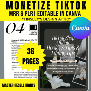 TikTok Shop Affiliate with PLR & MRR Rights