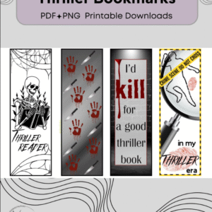 Psychological Thriller Bookmark with PLR & MRR Rights